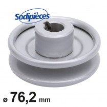 Poulie à gorge en V diam 76,2 mm. Largeur 24 mm