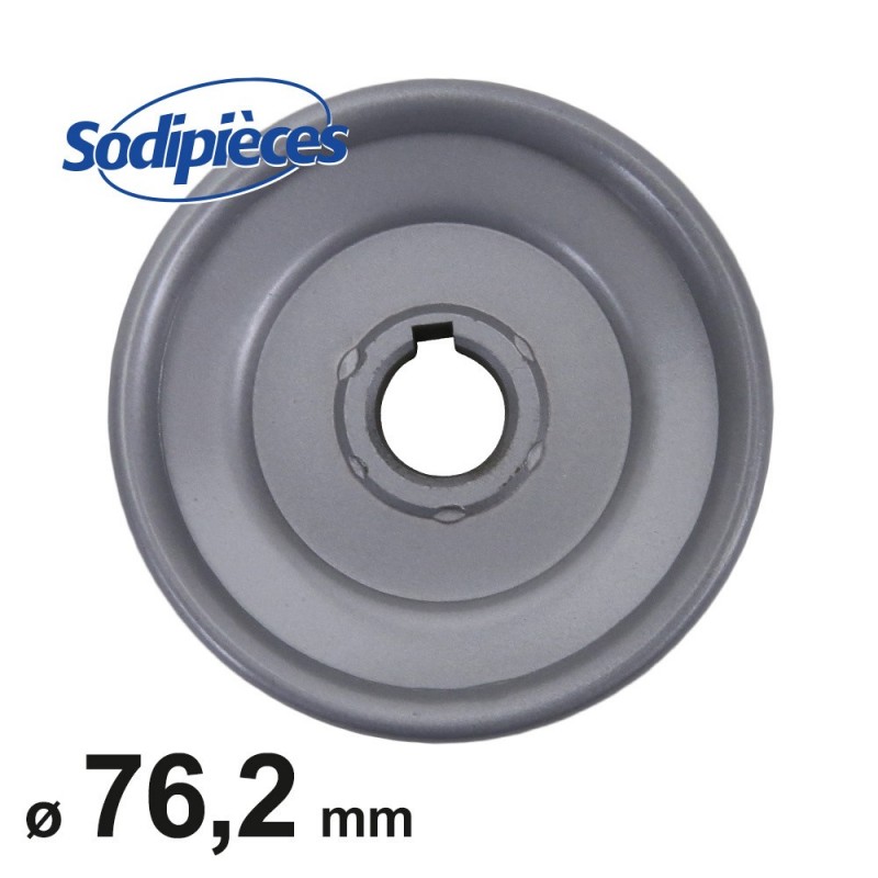 Poulie à gorge en V diam 76,2 mm. Largeur 24 mm