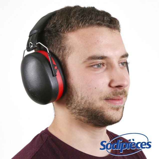 Casque de protection anti bruit. Noir/Rouge 30 dB Casque de protection anti bruit. Noir/Rouge 30 dB