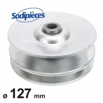 Poulie double gorge V. Ø 127 mm. Larg. 48