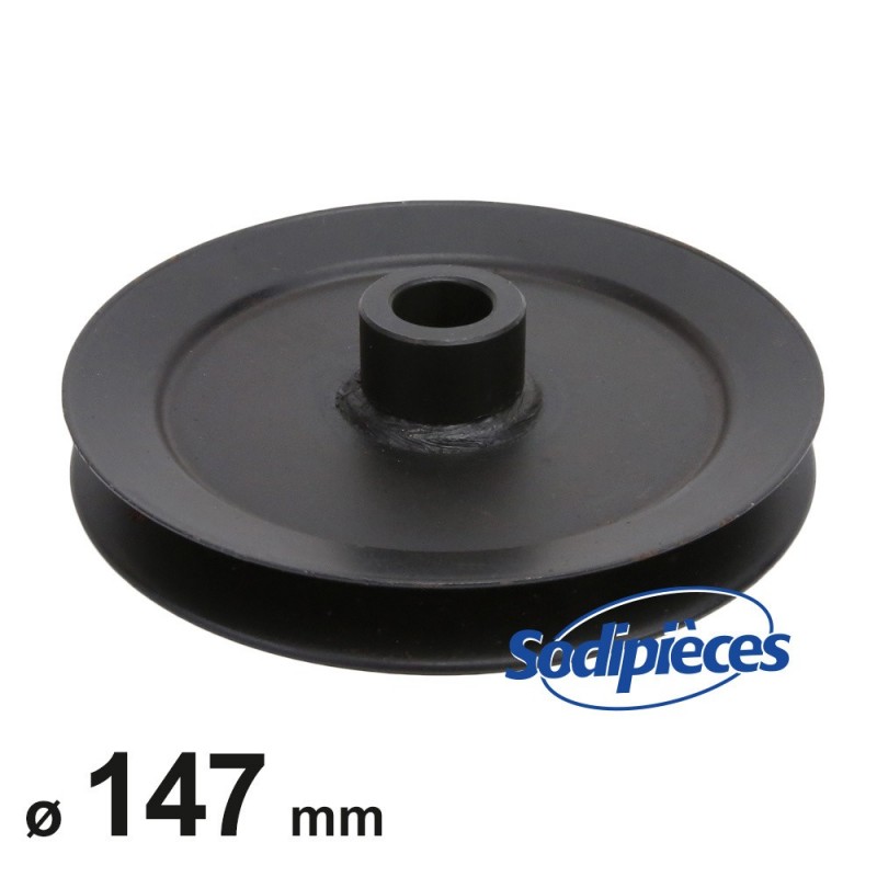 Poulie à gorge en V diam 147 mm. Largeur 33 mm