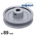 Poulie à gorge en V Ø 89 mm. Largeur 23 mm