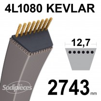 Courroie tondeuse 4L1080 Kevlar Trapézoïdale 12,7 mm x 2743 mm