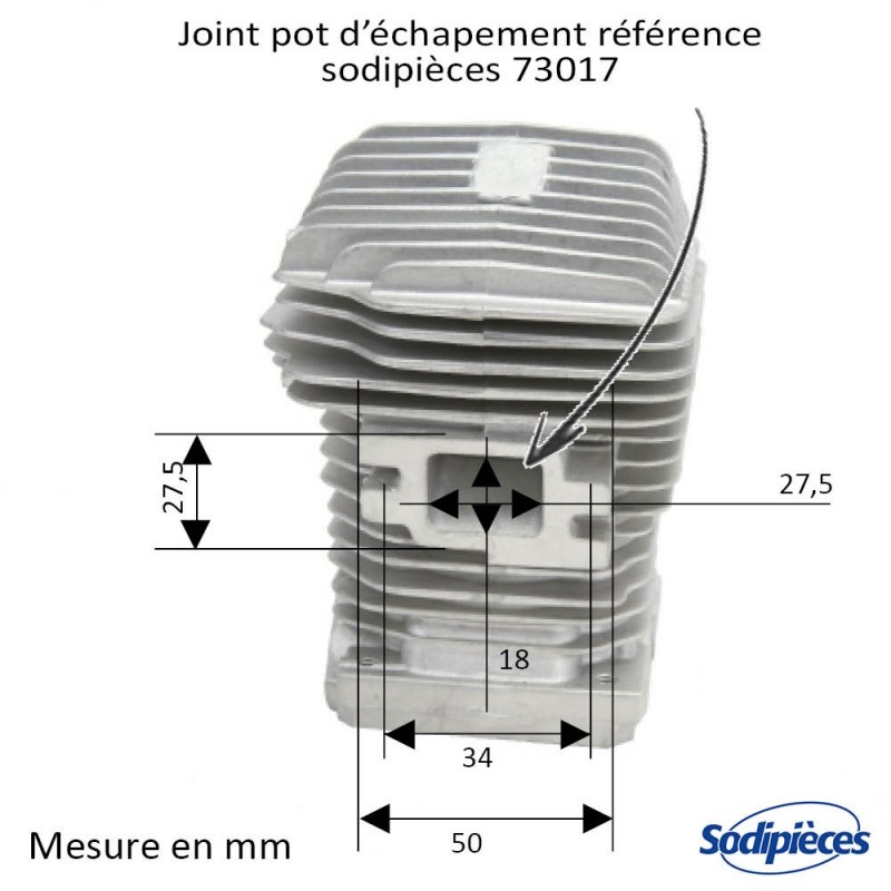 Cylindre piston pour Stihl 021, MS210. Ø 40 mm