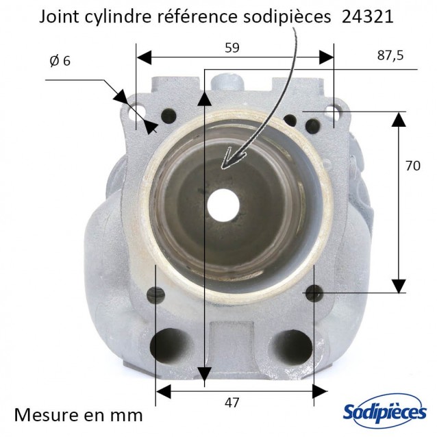 Cylindre piston découpeuse Husqvarna/Partner K750 et K760 Ø 51 mm Cylindre piston découpeuse Husqvarna/Partner K750 et K760 Ø 51 mm