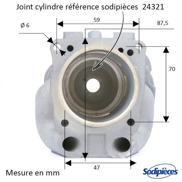 Cylindre piston découpeuse Husqvarna/Partner K750  et K760  Ø 51 mm