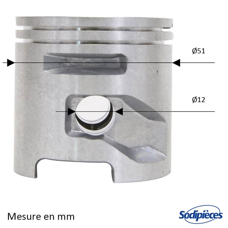 Cylindre piston découpeuse Husqvarna/Partner K750  et K760  Ø 51 mm