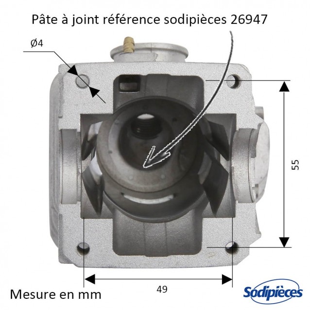 Cylindre piston tronçonneuse Stihl 025/MS250 Ø 42,5 mm Cylindre piston tronçonneuse Stihl 025/MS250 Ø 42,5 mm
