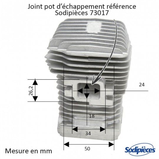 Cylindre piston tronçonneuse Stihl  025/MS250 Ø 42,5 mm