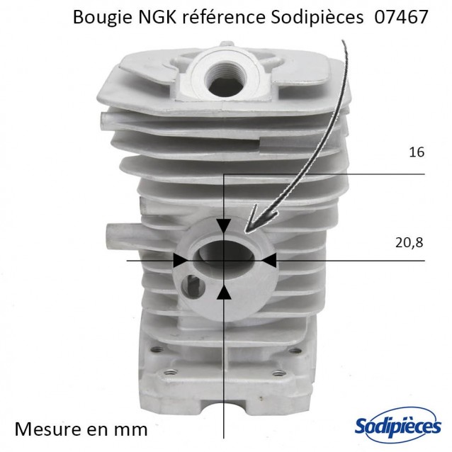 Cylindre tronçonneuse Husqvarna 137 Ø38 mm Cylindre tronçonneuse Husqvarna 137 Ø38 mm