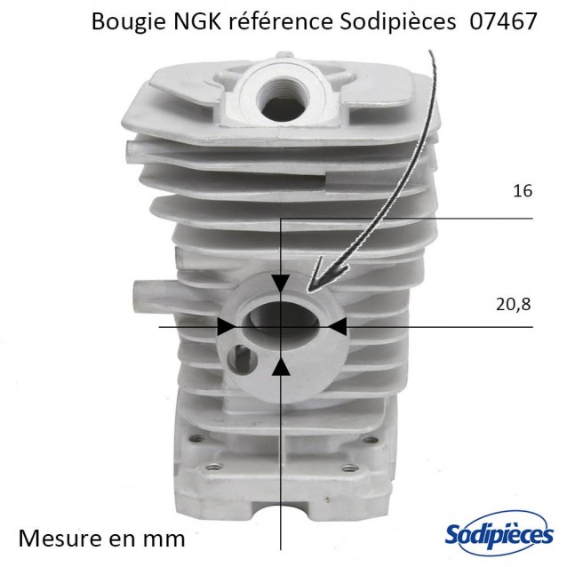 Cylindre tronçonneuse Husqvarna 137 Ø38 mm