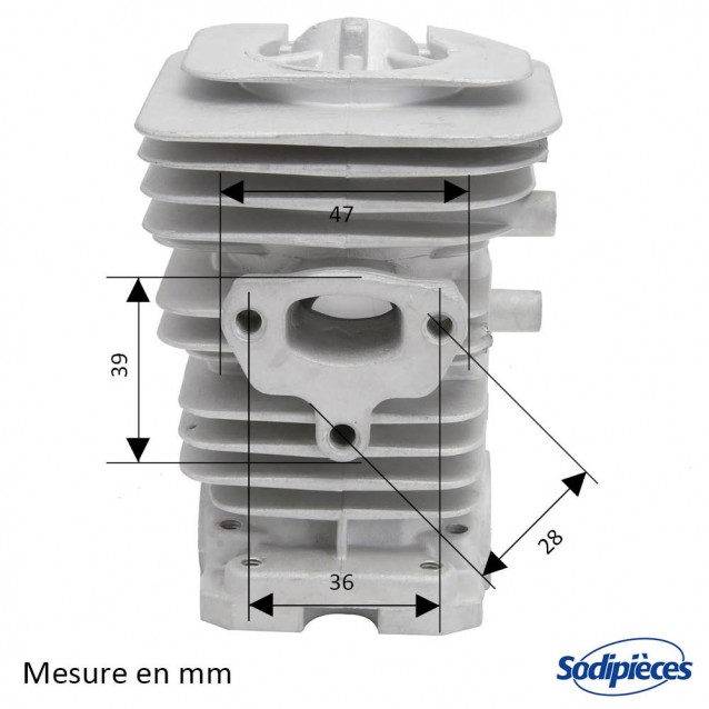 Cylindre tronçonneuse Husqvarna 137 Ø38 mm Cylindre tronçonneuse Husqvarna 137 Ø38 mm