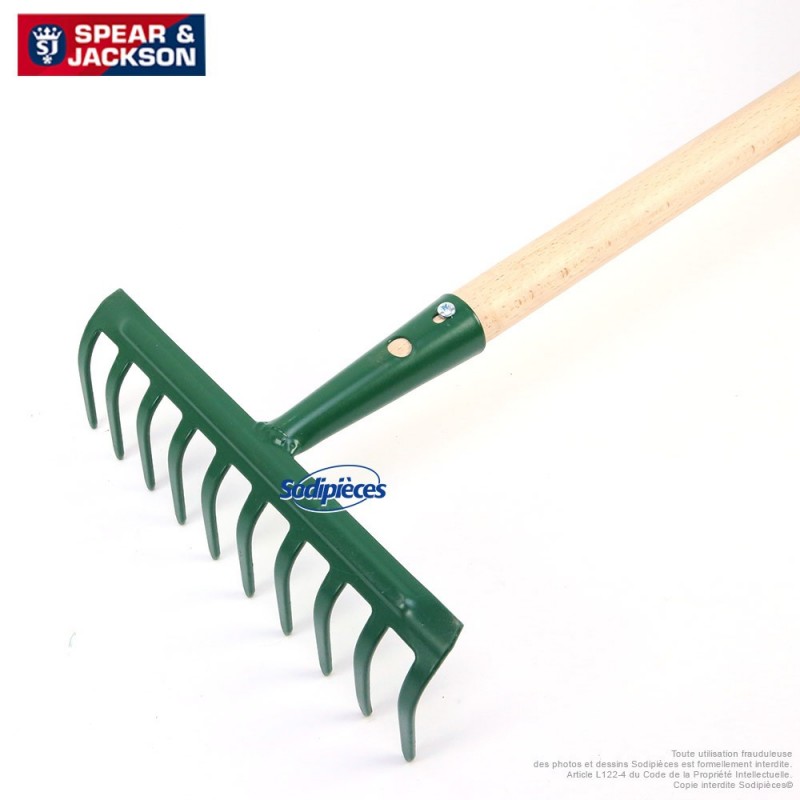 Rateau 10 dents Spear & Jackson avec manche bois