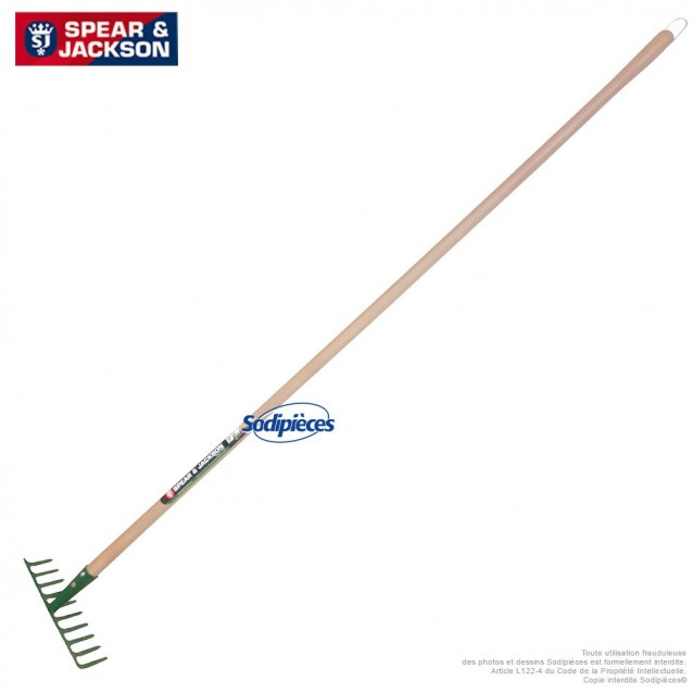 Rateau 10 dents Spear & Jackson avec manche bois