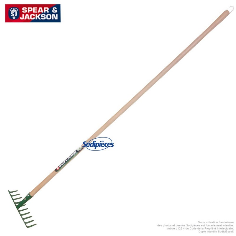 Rateau 10 dents Spear & Jackson avec manche bois