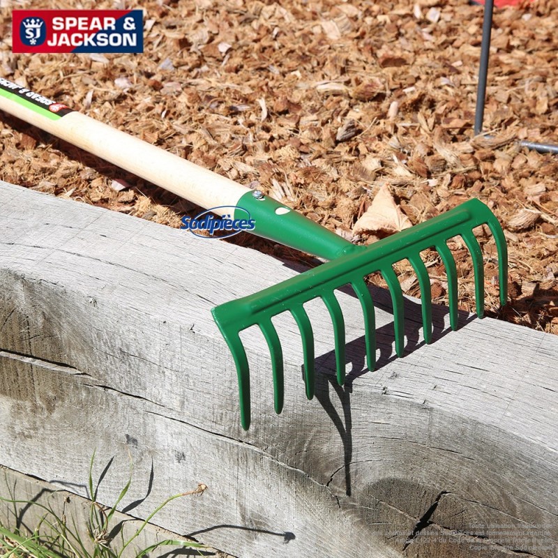 Rateau 10 dents Spear & Jackson avec manche bois