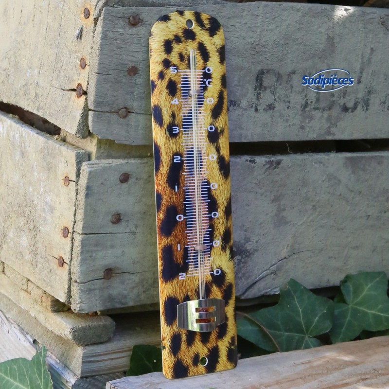 Thermomètre Spear & Jackson métal imprimé guepard