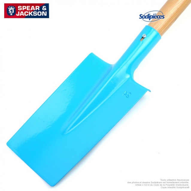 Bêche Spear & Jackson avec manche bois. Bleue