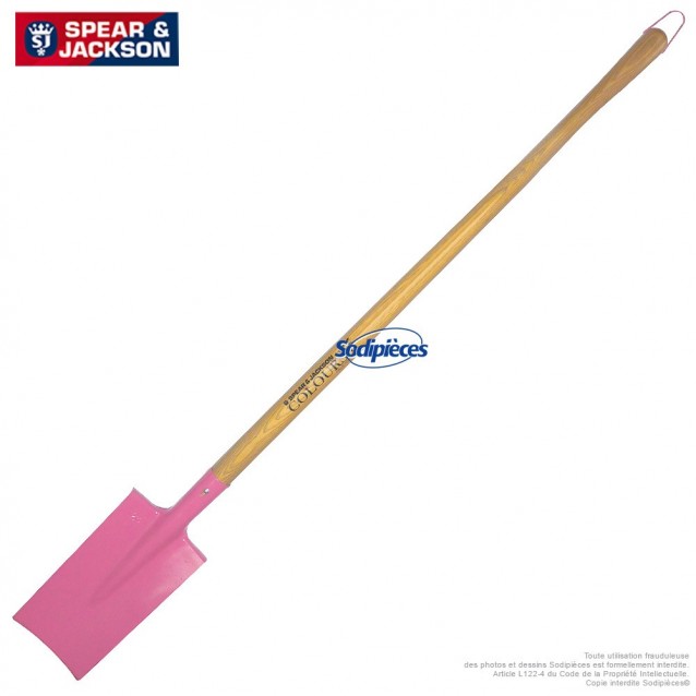 Bêche Spear & Jackson avec manche bois. Rose