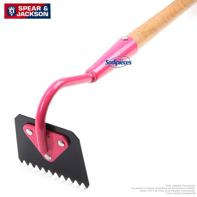 Binette dentelée Spear & Jackson avec manche bois. Rose