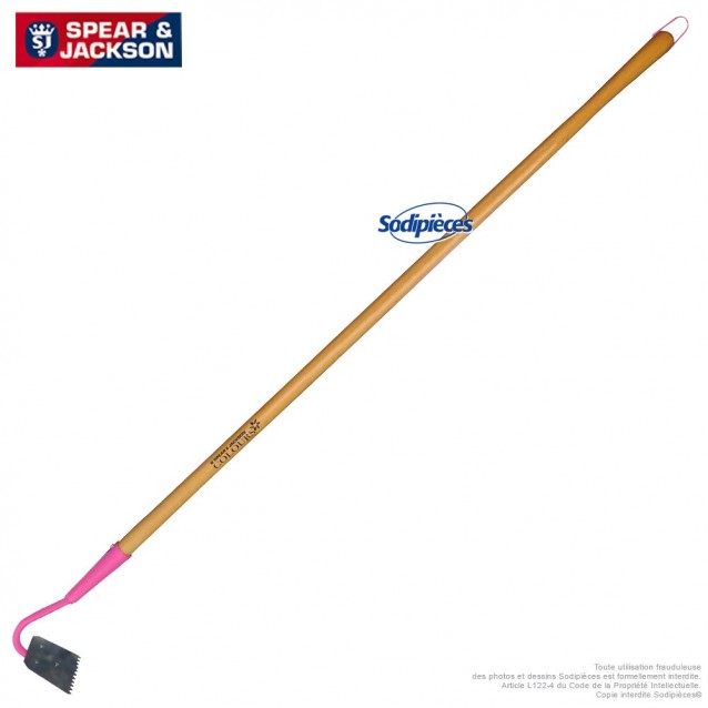 Binette dentelée Spear & Jackson avec manche bois. Rose