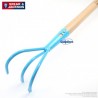 Griffe 3 dents Spear & Jackson avec manche bois. Bleue