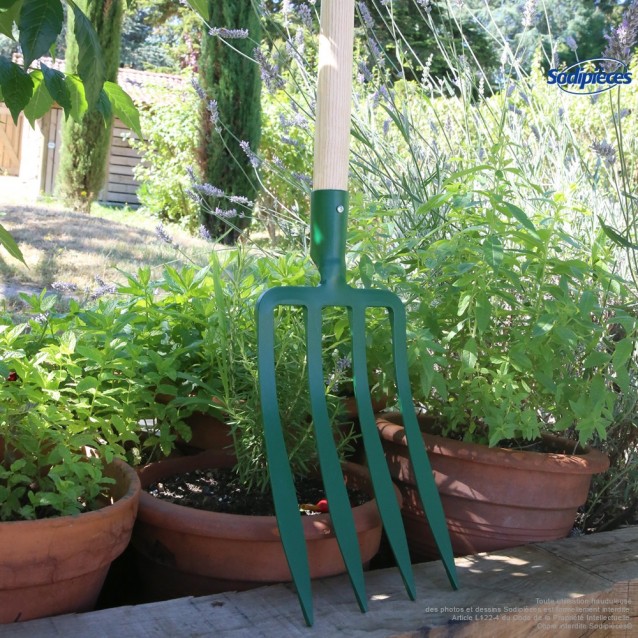 Fouche à bêcher Spear & Jackson 4 dents avec manche bois