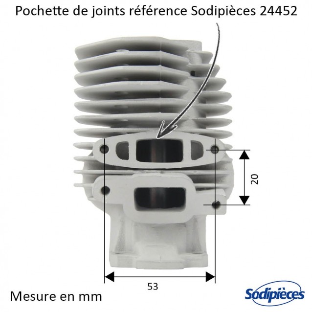 Cylindre piston tronçonneuse Stihl 041 Ø 44mm Cylindre piston tronçonneuse Stihl 041 Ø 44mm