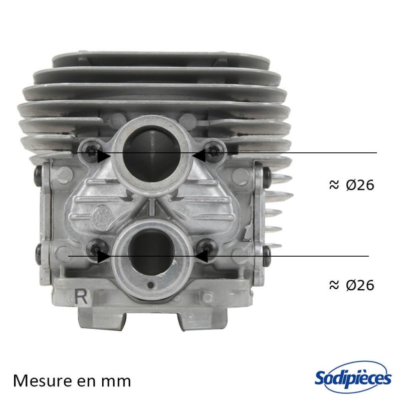 Cylindre piston tronçonneuse Husqvarna/Partner diam 51 mm