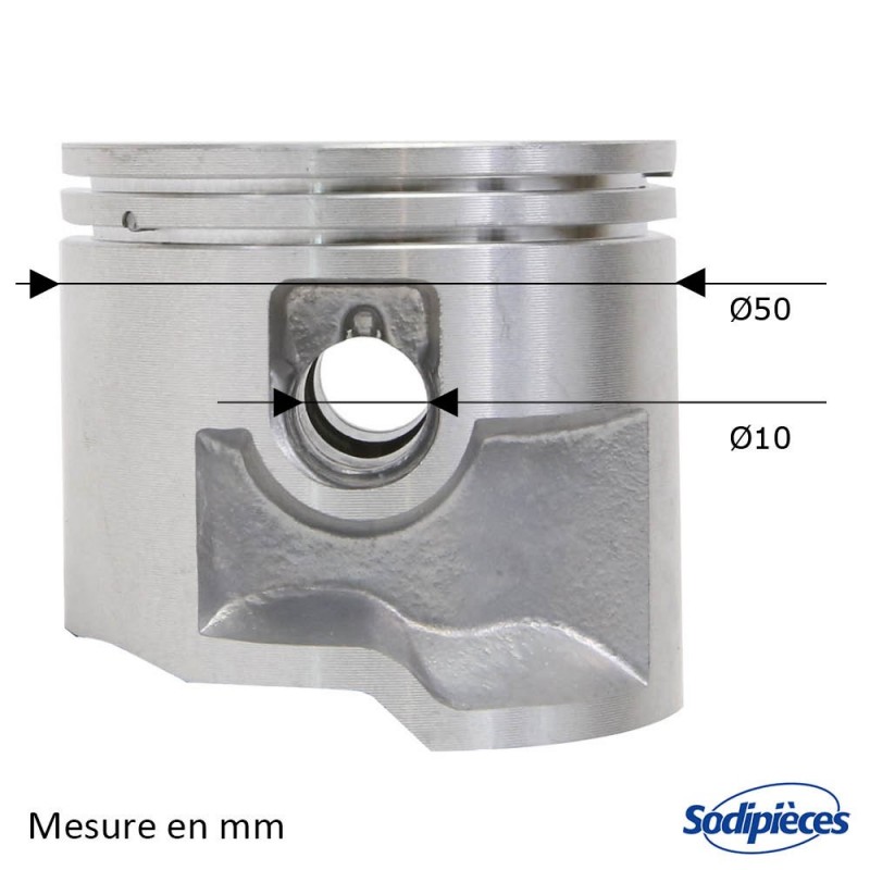 Cylindre piston tronçonneuse Husqvarna/Partner diam 51 mm