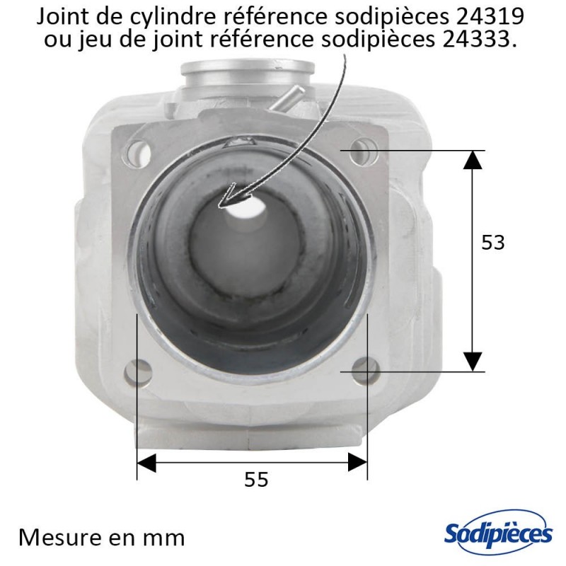 Cylindre piston husqvarna diam 56mm