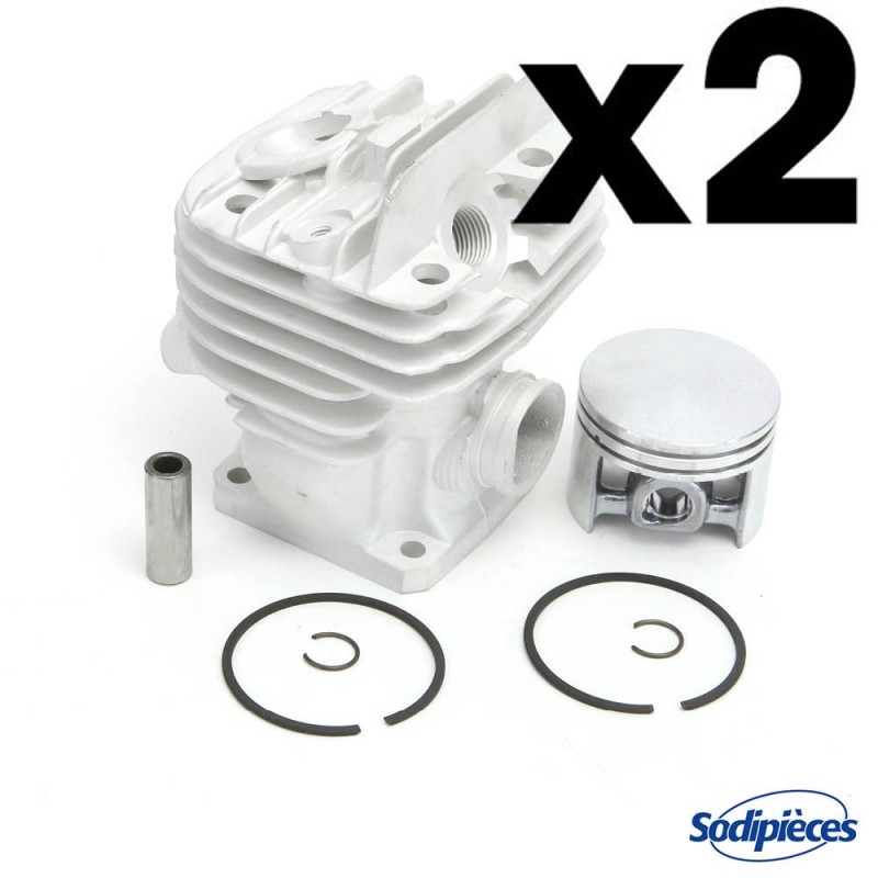 Cylindre piston tronçonneuse Stihl 026-MS260-260C Ø 44mm. Par 2