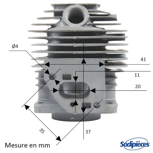 Cylindre pour tronçonneuse Mitsubishi TL33 Ø36 mm
