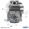 Cylindre pour tronçonneuse Mitsubishi TL33 Ø36 mm
