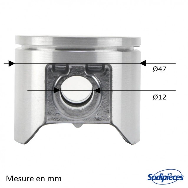 Cylindre piston husqvarna diam 47mm