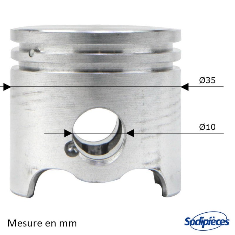 Cylindre piston tronçonneuse Husqvarna/Partner diam 51 mm