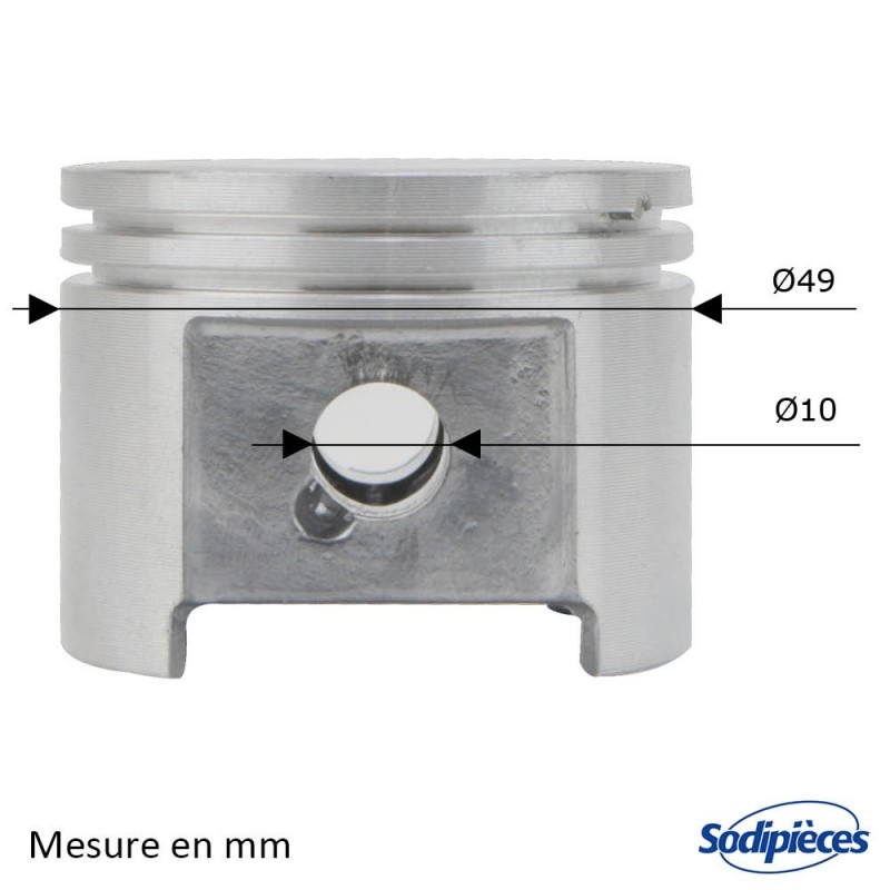 Cylindre piston tronçonneuse Husqvarna/Partner diam 51 mm