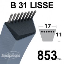 Courroie tondeuse B31 Trapézoïdale 17 mm x 853 mm