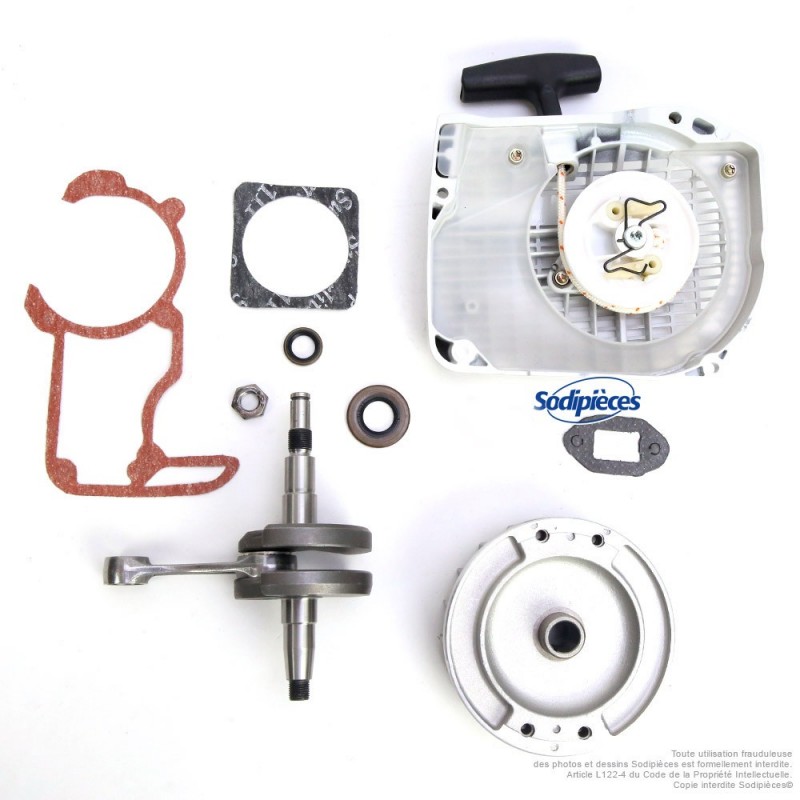 Kit réparation Stihl 066 (volant magnétique, lanceur, vilebrequin)