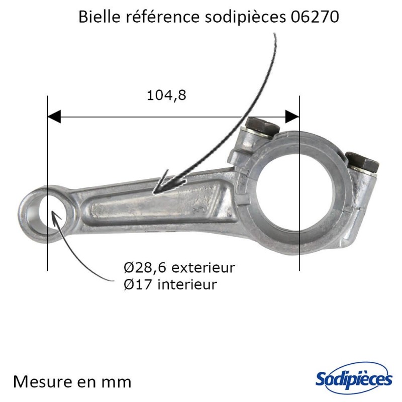 Kit réparation moteur pour Briggs & Stratton 3,5 hp vertical (cote standard)