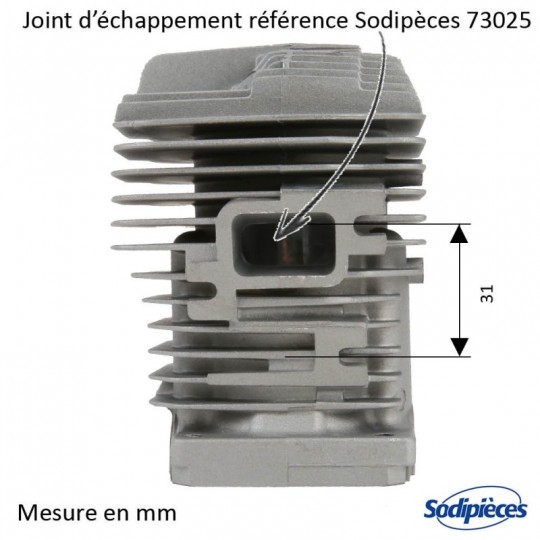 Cylindre piston tronçonneuse pour Stihl MS 390 Ø 49 mm