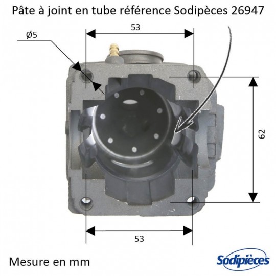 Cylindre piston tronçonneuse pour Stihl MS 390 Ø 49 mm