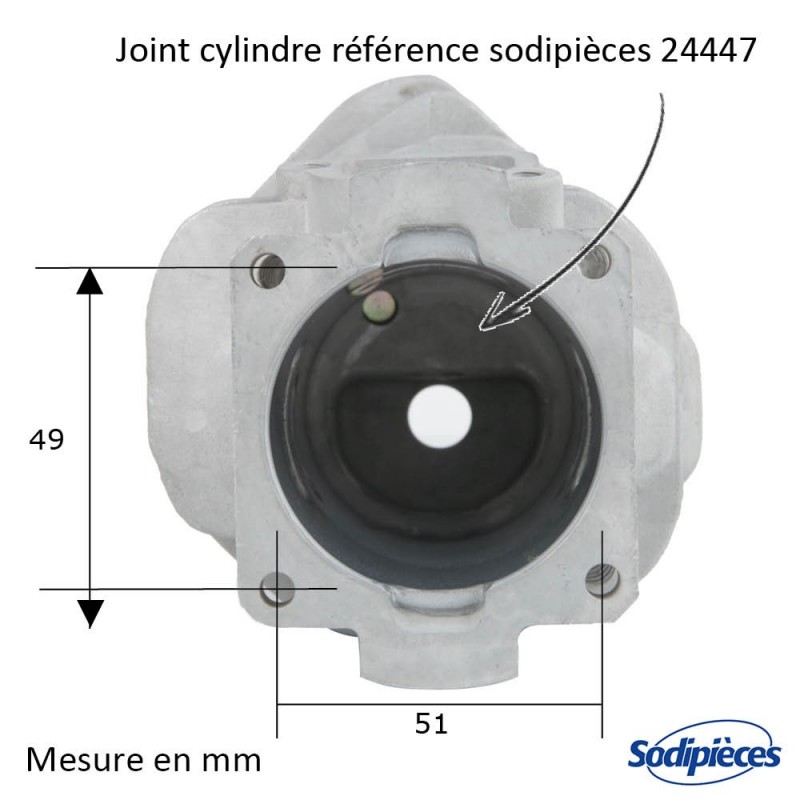 Cylindre piston tronçonneuse Stihl 050, 051, TS510. Ø 52mm