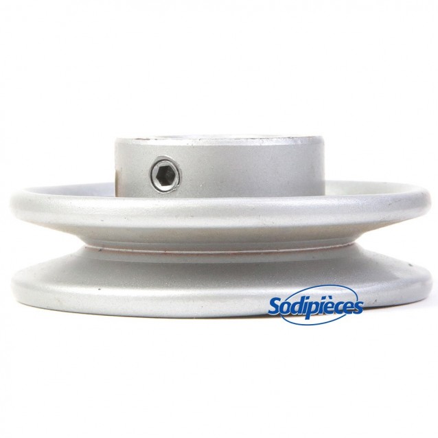 Poulie Double Gorge En Alliage Aluminium - 22mm Alésage, 80mm Diamètre Extérieur - Pour Transmission Courroie PU 6mm