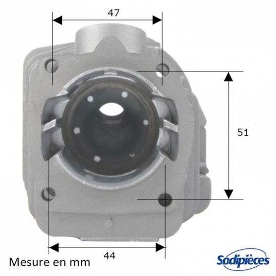 Cylindre piston pour tronconneuse Husqvarna 340, 345, 350. Ø 44 mm. 503 86 99 71