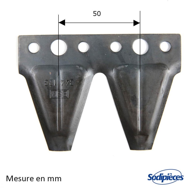 Lame double courbée pour ESM n° origine 344 1220, 344 1221, 344 1230, 344 1231, 63-27-04