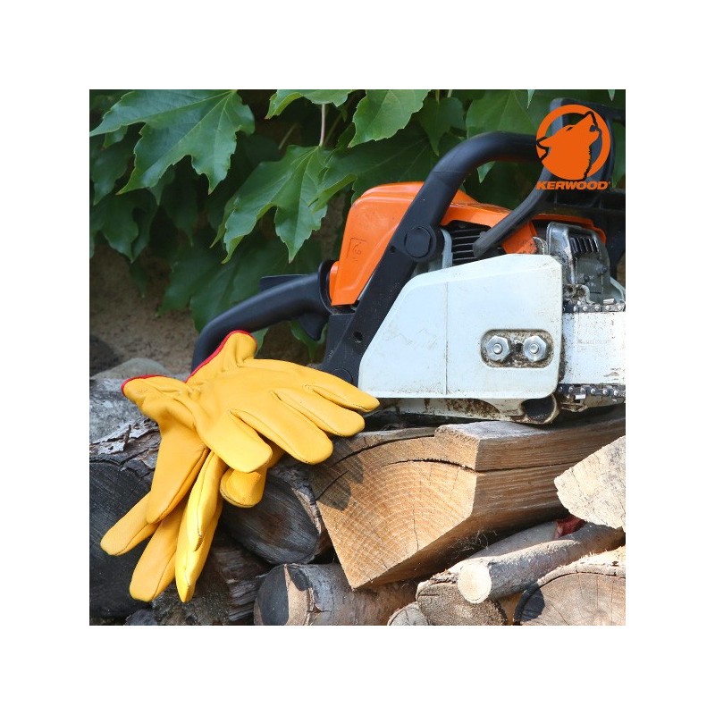 Gants Kevlar. Cuir et forêt. Class 5. Kerwood T10