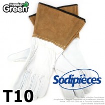 Gants manche longue. Cuir et jardin.  HanderGreen® T10