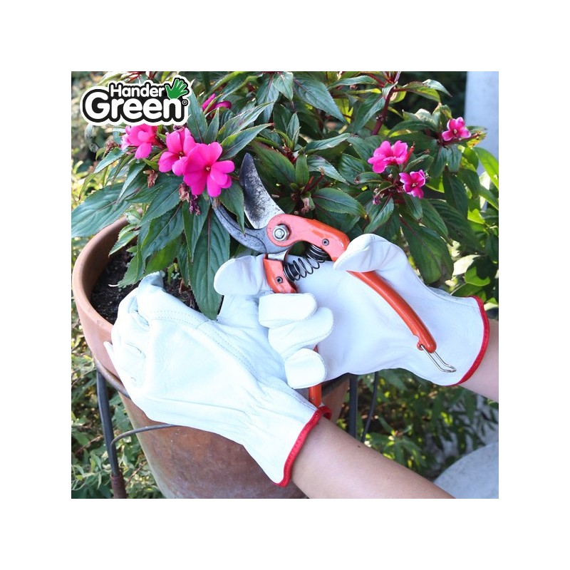 Gants cuir haute qualité. Cuir et jardin. HanderGreen® T10