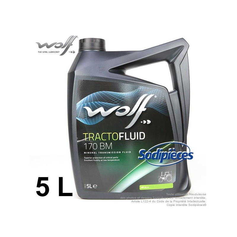 Huile agricole Wolf Tractofluid 170 BM 5L